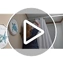 Imitation Wood Grain Shower Curtain Hooks - 12PCS Waterproof Rings