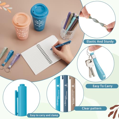 Christian Gift Set with Cups, Notebooks, Pens & Keychains - Light Morandi Color 24 Set