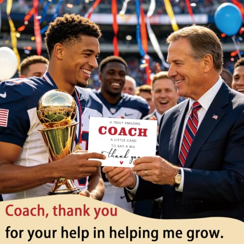 Londue LD-354 6 Pack Thank You Coach Cards - Sports Appreciation Gifts