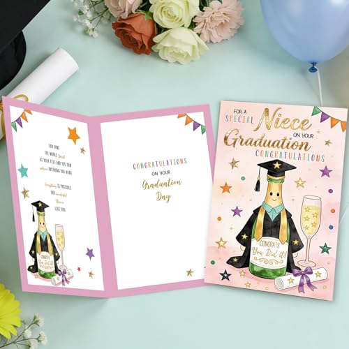 Missonemi Graduation Card for Niece - Cute Congrats Grad Card