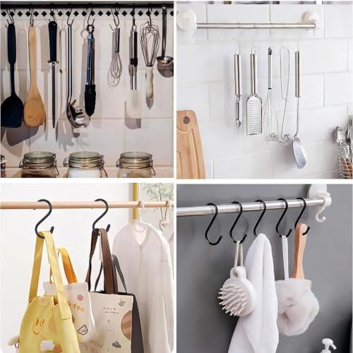10 Pack Heavy-Duty S Hooks for Kitchen & Home Organization
