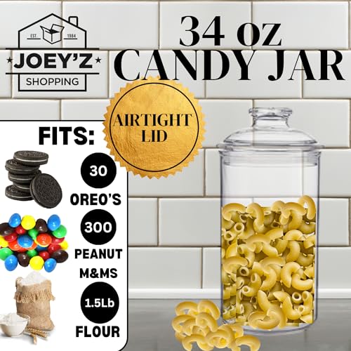 Acrylic Airtight Candy Jar - 34oz/1L Cookie Jar by JOEY'Z