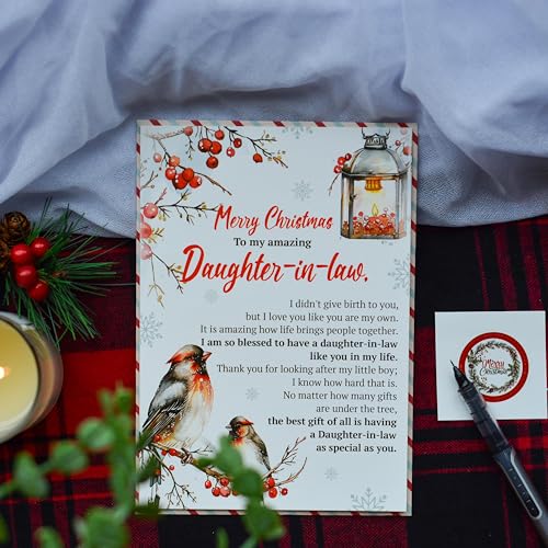 Christmas Card for Daughter In Law with Envelope and Seal