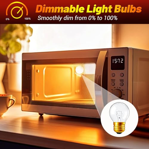 Blakapoo 40W Oven Light Bulb, G45 E26 120V Heat Resistant (Pack of 2)