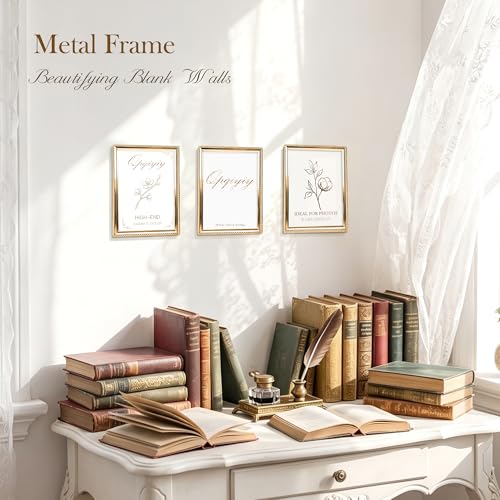 4x6 Gold Picture Frame with Real Glass - Elegant Home Decor