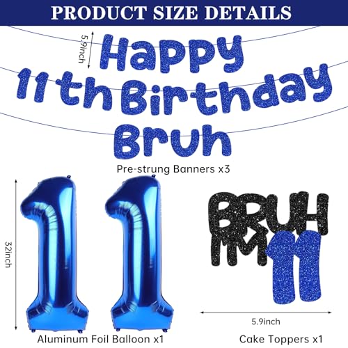 Blue 11th Birthday Party Decorations for Boys - Supplies Set