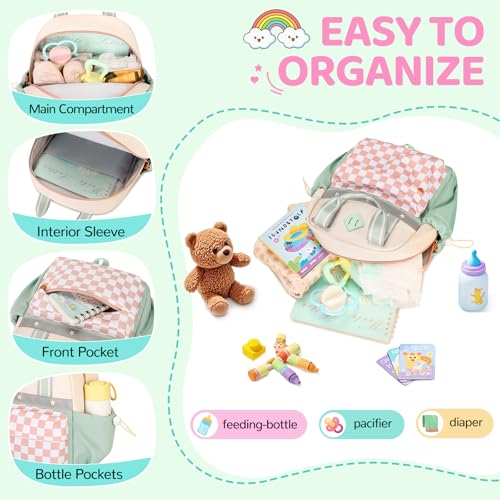 Toddler Girls Backpack with Ergonomic Straps for Daycare