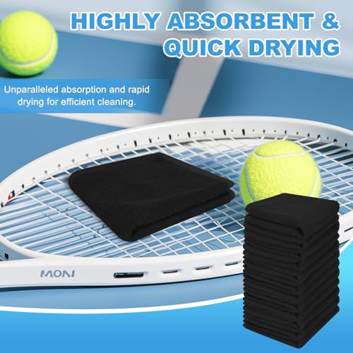 Black 6 Pack 100% Cotton Wash Cloths - 12x12 Inch