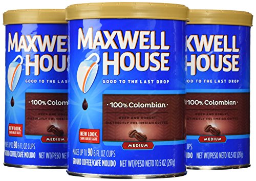 Maxwell House 100% Colombian Medium Roast Ground Coffee, 10.5oz (Pack of 3)