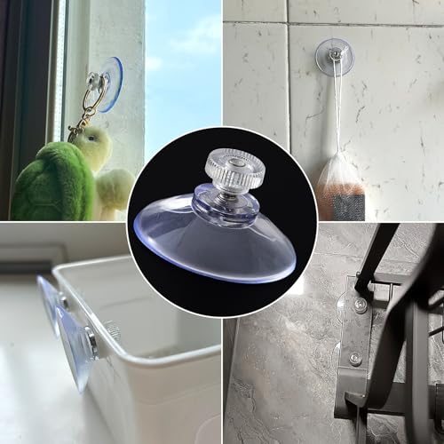 41mm Clear Suction Cups - 6 Pack Extra Strong Adhesive Pads