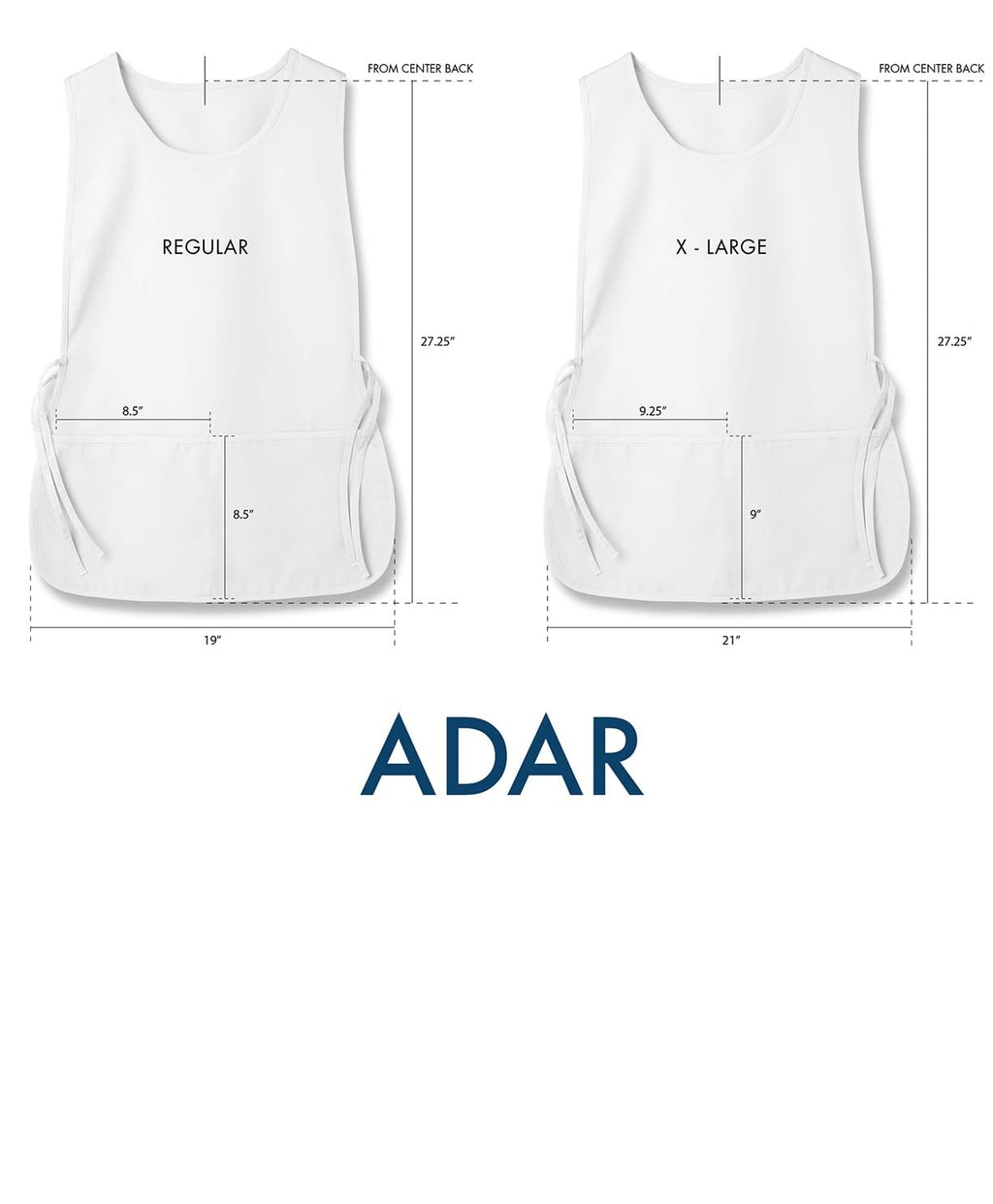 Adar Universal Cobbler Apron 6 Pack - Unisex Cobbler Apron - 7026 - BLK - R