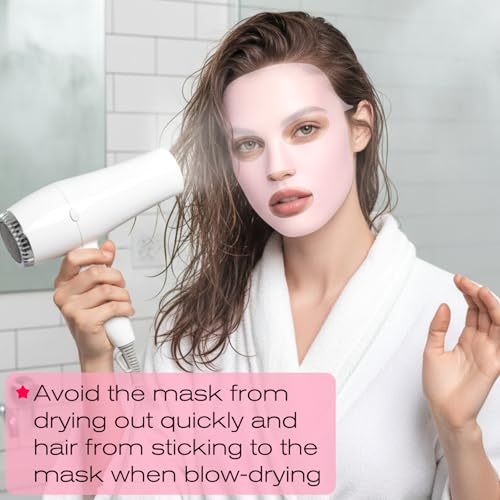Reusable Silicone Face Mask Cover 2 Pack - Moisture Locking Anti-Wrinkle Holder