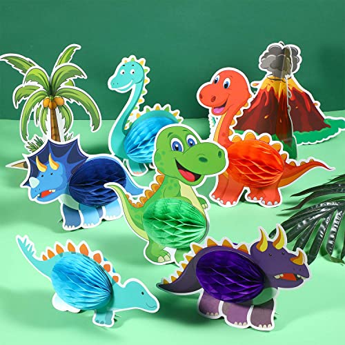 Dinosaur Party Centerpieces - 8-Piece T. Rex & Volcano Decor