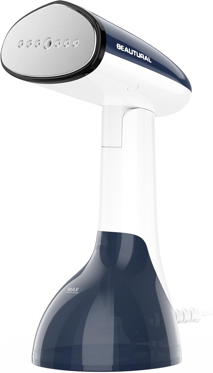 Beautural Portable Clothes Steamer - Fast 35-Second Heat-Up, Large Detachable Water Tank, Blue