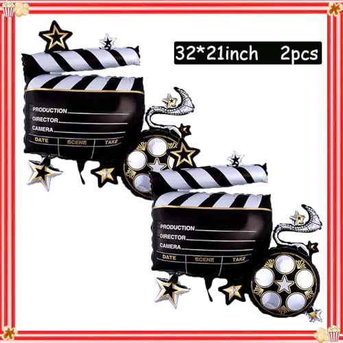 Popcorn Balloons Set - 6 Pcs Movie Night Party Decorations