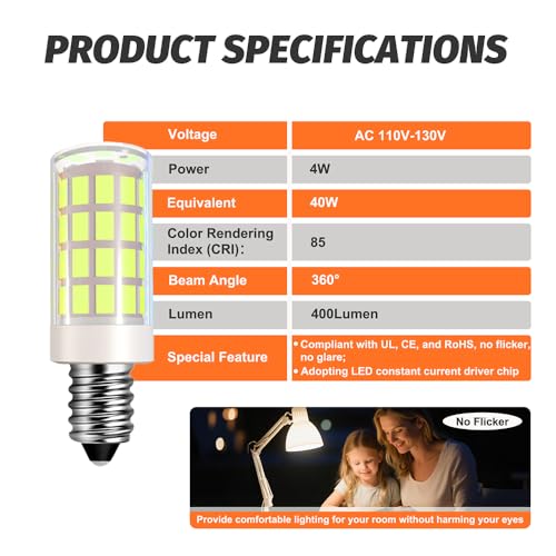 LED Makeup Mirror Bulbs Replacement - Daylight White 6000k (2-Pack)