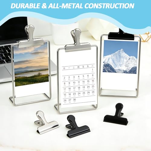 12cm Stainless Steel Bag Clips - 8 Pack Heavy Duty Silver Chip Clamps