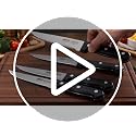 JINLIFA Stainless Steel Steak Knives Set of 6 with Unique Blade Patterns
