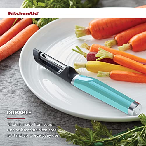 KitchenAid Soft Classic Euro Vegetable & Fruit Peeler - Aqua Sky 2 Pack