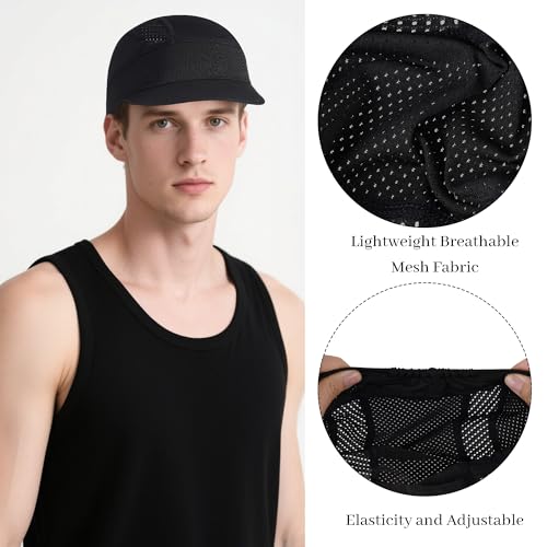 3Pcs Cycling Cap for Men Women Cooling Skull Cap Under Helmet Liner with Sun Visor for Summer Running Bike Outdoor Sports Multi