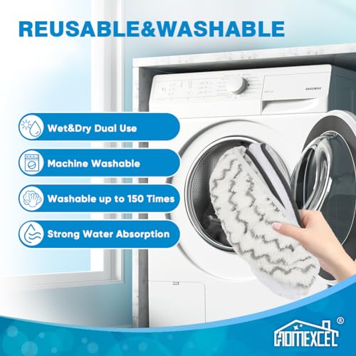 HOMEXCEL Steam Mop Replacement Pads 4 Pack for Bissell PowerFresh