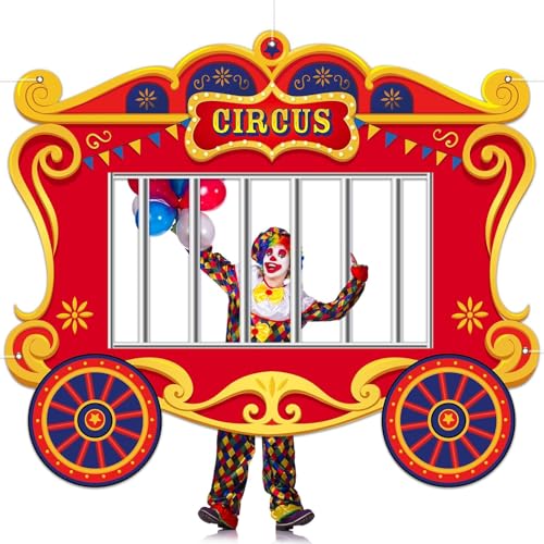 Carnival Circus Photo Booth Backdrop Banner - 71x61 Inch