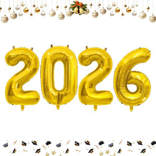 40-Inch Gold 2026 Balloons Set for New Year Celebrations