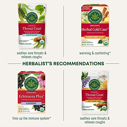 Organic Throat Coat Herbal Tea with Eucalyptus | 16 Bags
