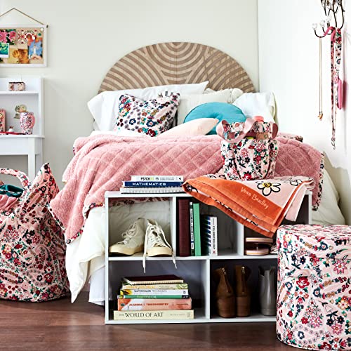 Vera Bradley Women's Decorative Throw Pillow With Removeable Hypoallergenic Insert, Perennials Gray, One Size