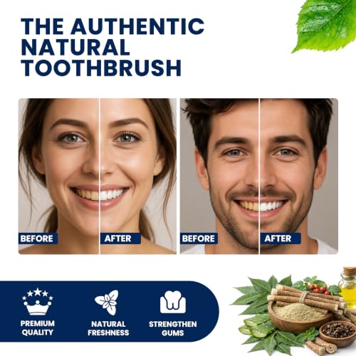 Zavya Natural Miswak Brush Set - 3 Pack with Holder