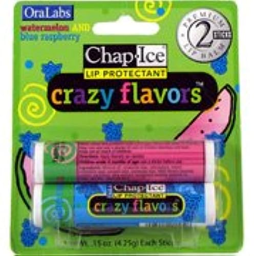 OraLabs ChapIce Lip Balm Watermelon & Blue Raspberry 2 Pack