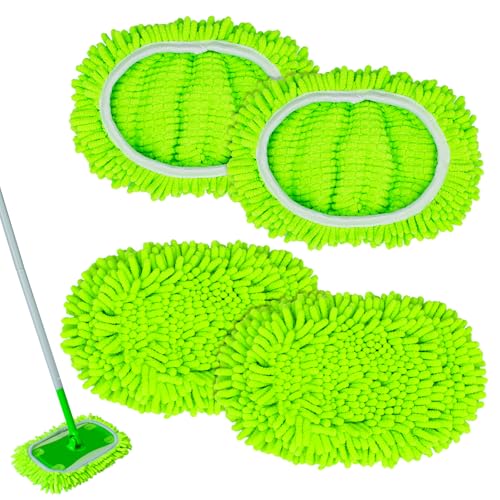 Yuunaie Reusable Microfiber Mop Pads for Swiffer Sweeper - 4 Pack