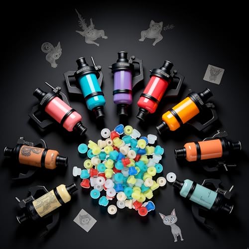 PurYupearl 100pcs Multicolour Tattoo Machine Needle Grommets Soft Rubber Nipples