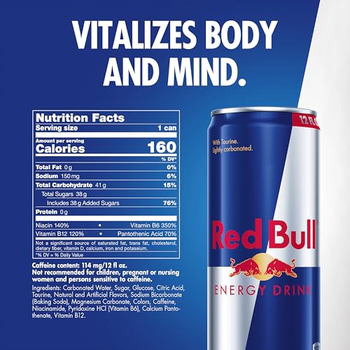 Red Bull Energy Drink, 12 Fl Oz Cans, 24 Pack