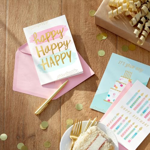 Hallmark Birthday Cards for Her - 16 Pack of Colorful Designs