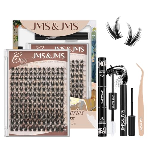 JMS&JMS DIY Lash Extension Kit 144 Pcs Wispy C Curl Manga Individual Lashes