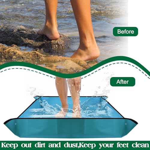 39.37" Camp Shower Tent Mat Non Slip Camping Mat Foldable Outdoor Shower Tent Floor Mat Portable Changing Tents Bottom Pad Protect Feet Keep Clean (Only Mat)