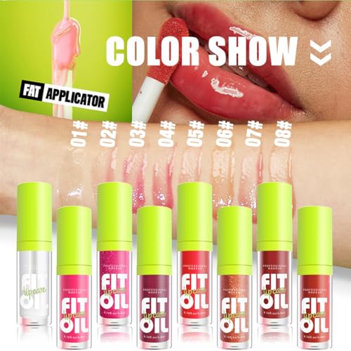 Zifeifeigs Hydrating Lip Oil Set - Big Brush Head Moisturizing Gloss #01