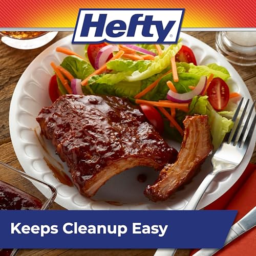 Hefty 9-Inch Soak Proof Disposable Foam Plates - 45 Pack