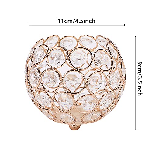 Gold Spherical Crystal Makeup Brush Holder Organizer