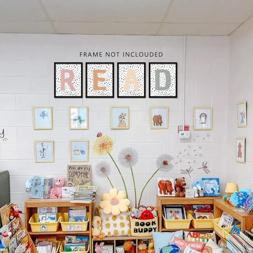 READ Alphabet Canvas Wall Art Set - 8x10 Classroom Decor Prints