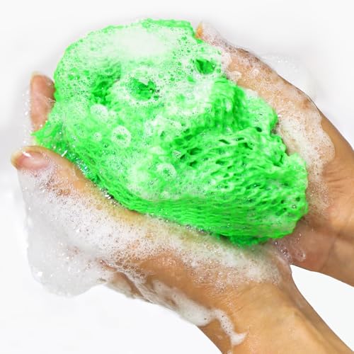 African Exfoliating Net Sponge - Peach Red Body Scrubber