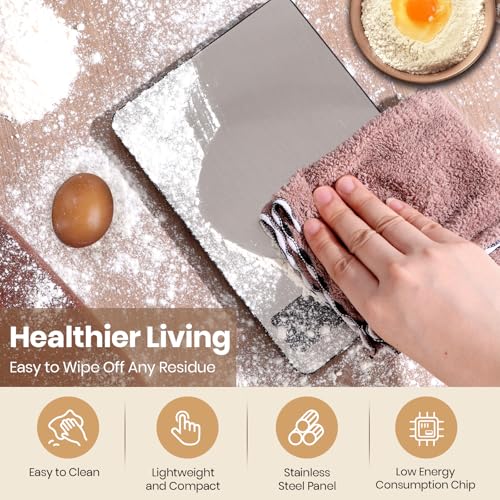 Precision Digital Food Scale - 11lb Stainless Steel Kitchen Scale with LCD Display & Tare Function