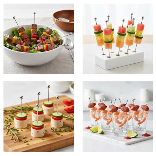 Reusable Stainless Steel Cocktail Picks Set - 6PCS Rose Gold