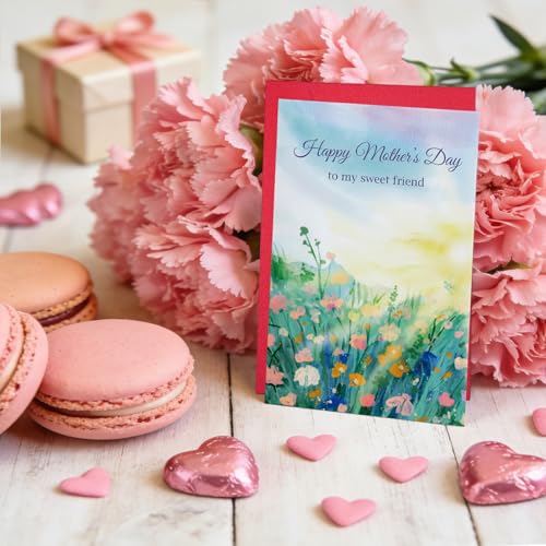 Ogeby Floral Mother's Day Card for a Special Friend - Heartfelt Wishes