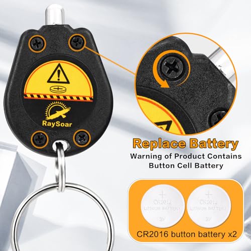 6 Pack 395nm Mini UV LED Keychain Flashlight UV Keychain Light Black Light for Detections