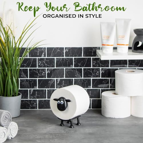 VELENTI Sheep Toilet Roll Holder - Funny 3D Printed Free Standing Storage