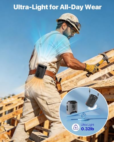 GENVU Portable Waist Fan - 4-Speed Hands-Free Cooling Neck Fan