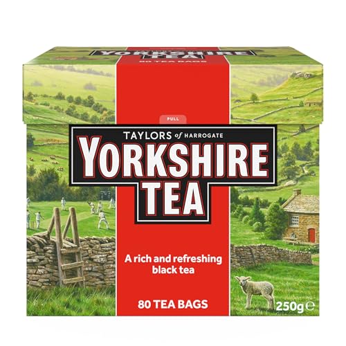 Yorkshire Red Black Tea Bags - Full Bodied Breakfast Tea, 80ct (Yorkshire Tea)