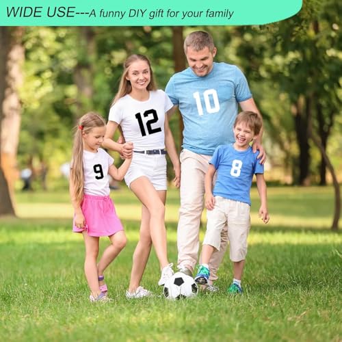 22 Pcs Iron on Jersey Numbers 8 Inch Heat Transfer Numbers for Sports T-Shirts